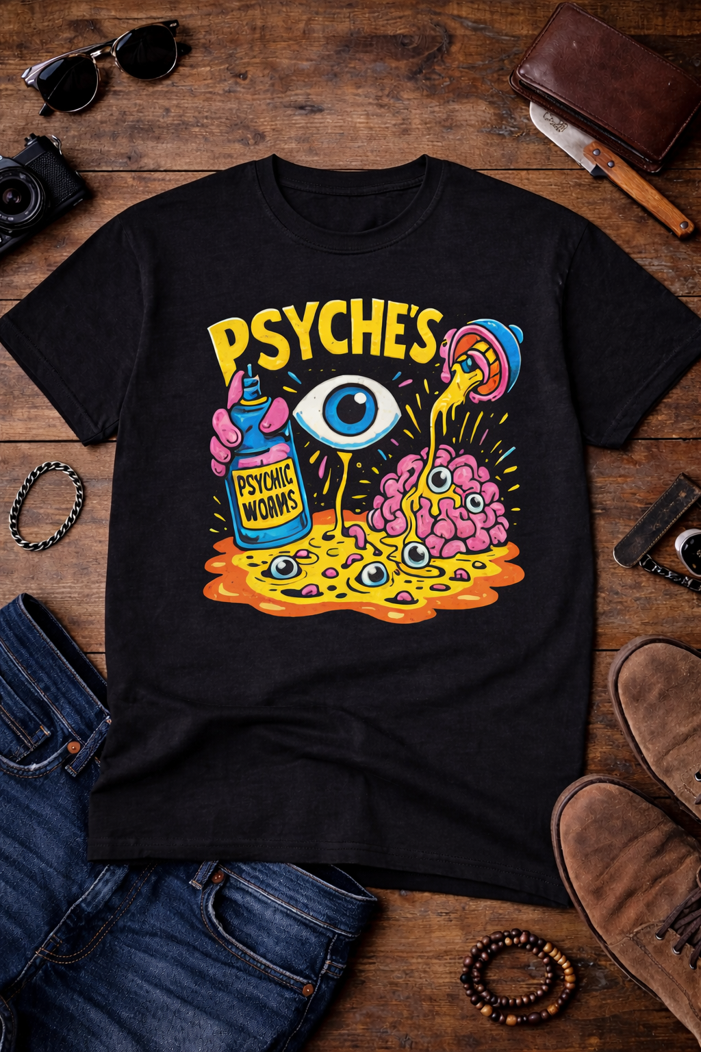 All Seeing Eye Shirt – Psyche’s Brain Melt Psychedelic Graphic Tee