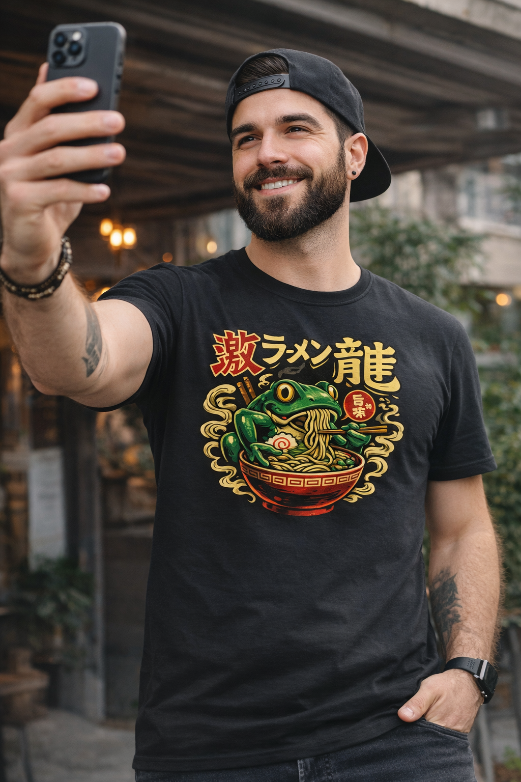 frog ramen t shirt – Japanese Ramen Dragon Frog Streetwear Graphic Tee